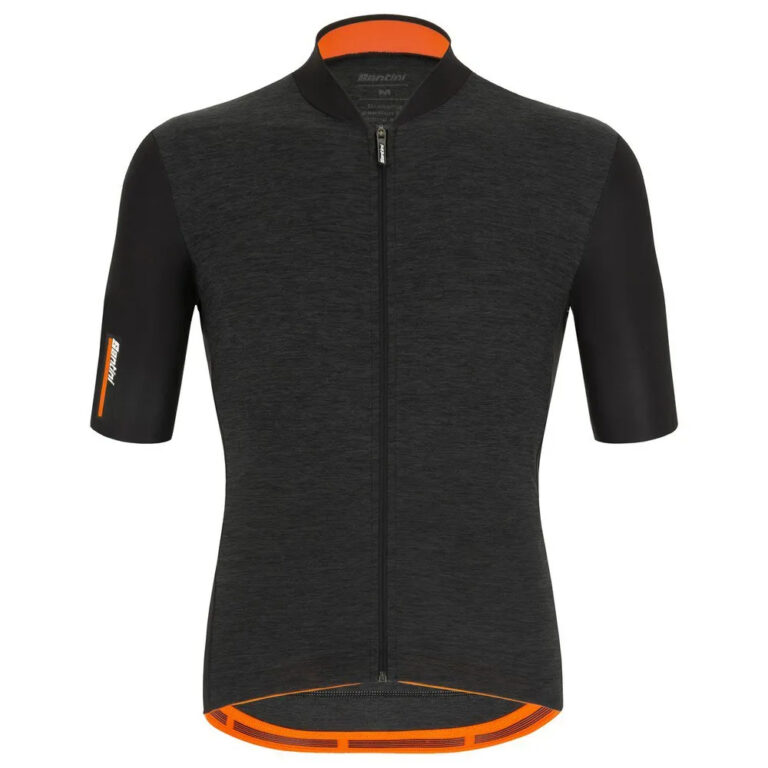 Santini Colore Puro Short Sleeve Jersey XS Black - M Black