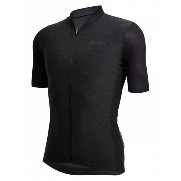 Santini Colore Puro Short Sleeve Jersey XS Black - 3XL Black - Image 3