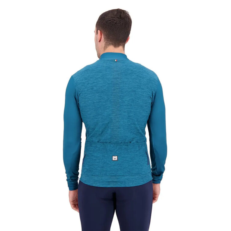 Santini Colore Puro Thermal Long Sleeve Jersey 2XL Teal - 4XL Teal - Image 2