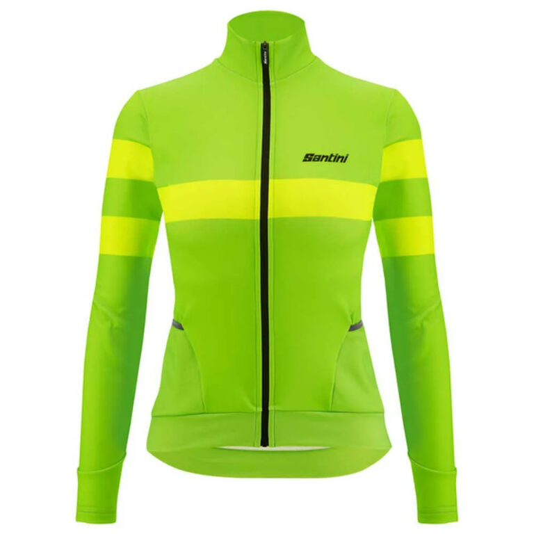 Santini Coral Bengal Thermal Long Sleeve Jersey 2XS Green Fluo - XL Green Fluo