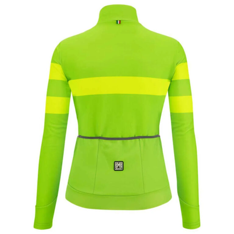 Santini Coral Bengal Thermal Long Sleeve Jersey 2XS Green Fluo - XL Green Fluo - Image 2