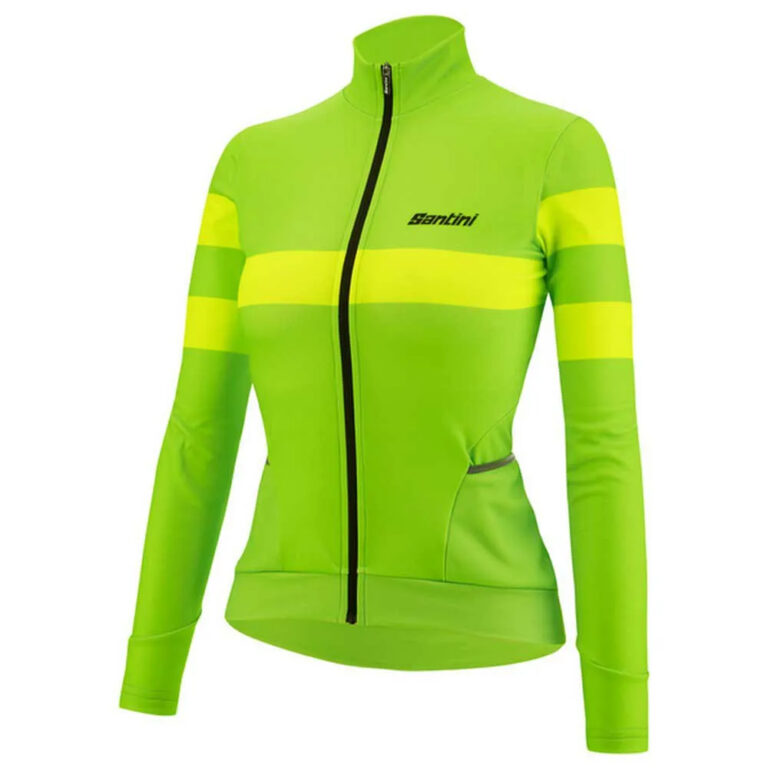 Santini Coral Bengal Thermal Long Sleeve Jersey 2XS Green Fluo - XL Green Fluo - Image 3