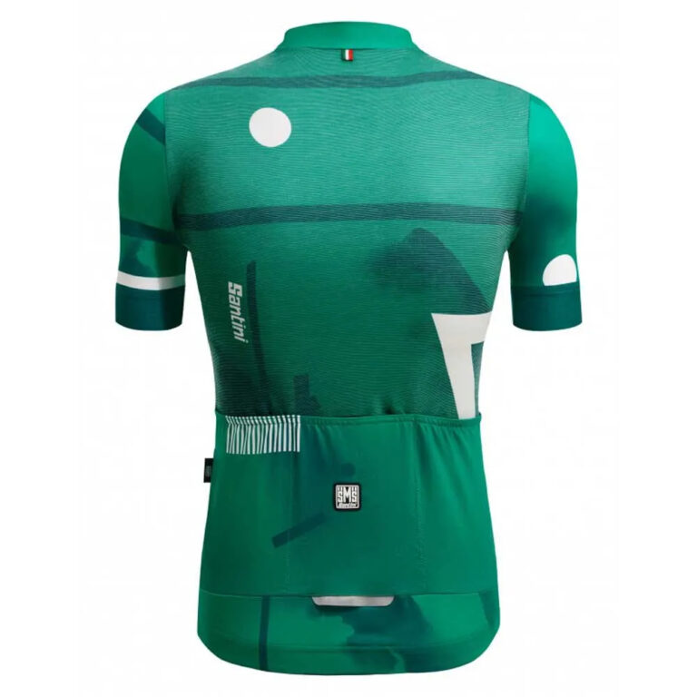 Santini Delta Berg Short Sleeve Jersey S Green - Image 2