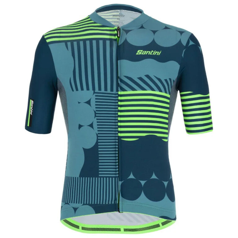 Santini Delta Optic Short Sleeve Jersey XS Fluo Green - S Fluo Green