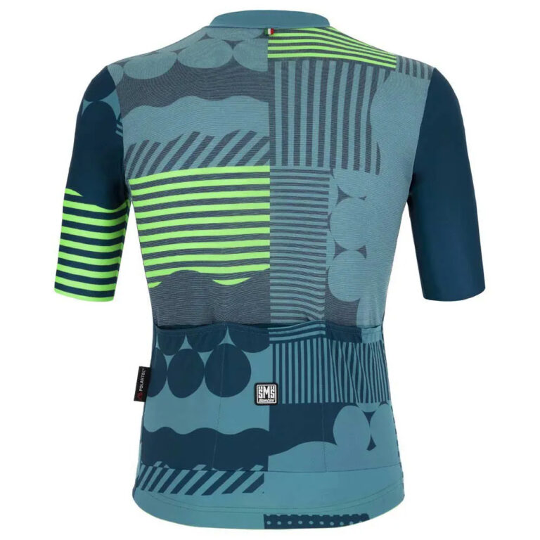 Santini Delta Optic Short Sleeve Jersey XS Fluo Green - S Fluo Green - Image 2