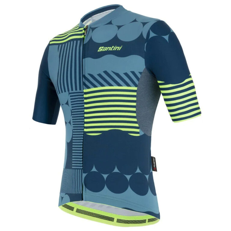 Santini Delta Optic Short Sleeve Jersey XS Fluo Green - S Fluo Green - Image 3