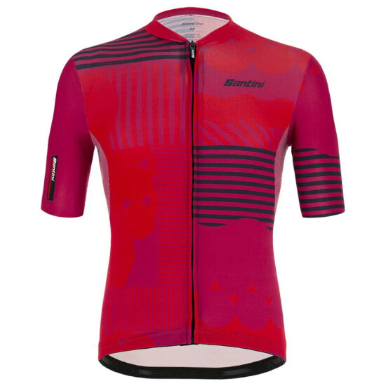 Santini Delta Optic Short Sleeve Jersey XS Red - S Red