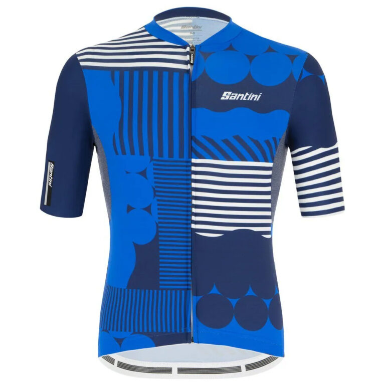 Santini Delta Optic Short Sleeve Jersey S Royal Blue