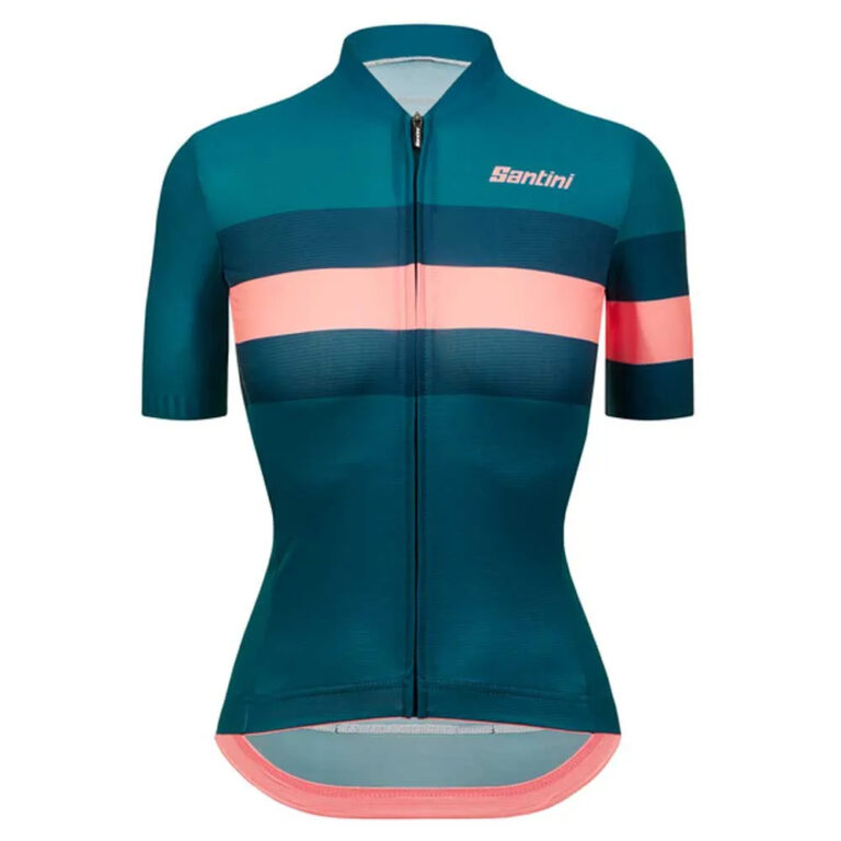 Santini Eco Sleek Bengal Short Sleeve Jersey XS Teal - 2XL Teal