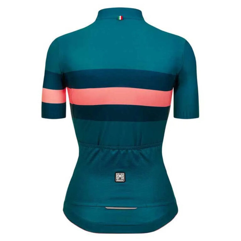 Santini Eco Sleek Bengal Short Sleeve Jersey XS Teal - 2XL Teal - Image 2