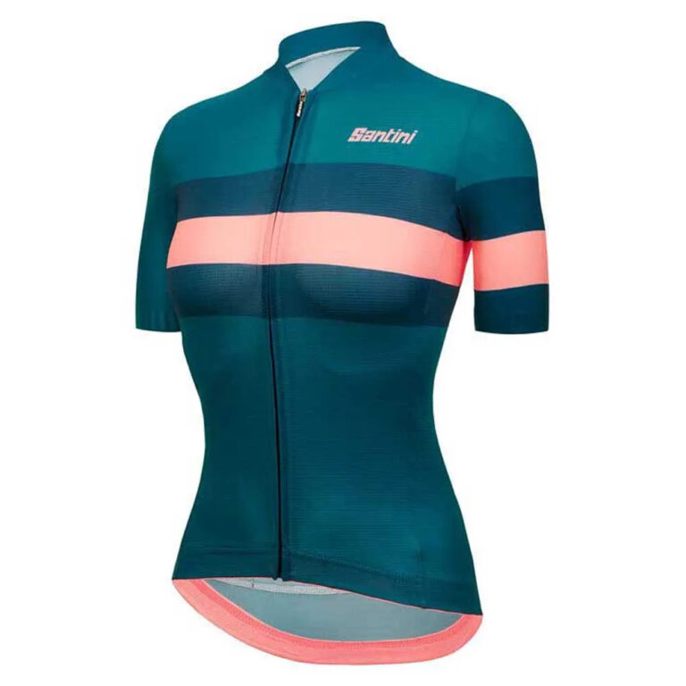 Santini Eco Sleek Bengal Short Sleeve Jersey XS Teal - 2XL Teal - Image 3