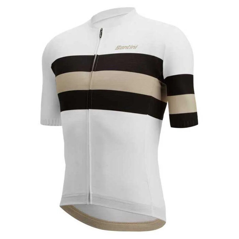 Santini Eco Sleek Bengal Short Sleeve Jersey XS White - Image 3