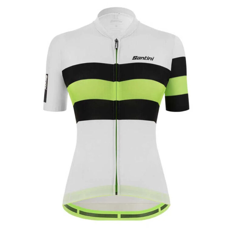 Santini Ecosleek Bengal Short Sleeve Jersey S White / Black - 2XL White / Black