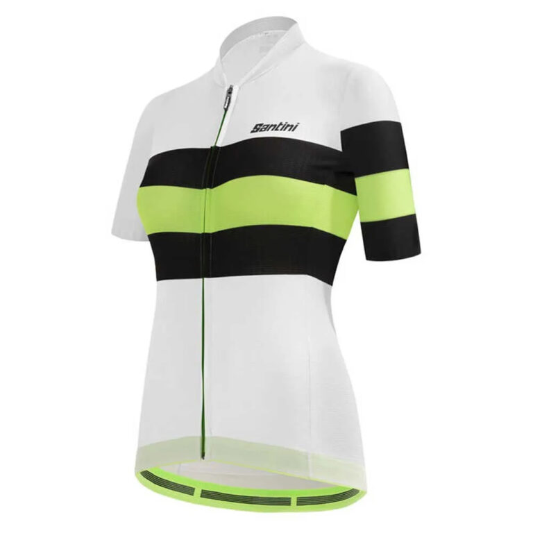 Santini Ecosleek Bengal Short Sleeve Jersey S White / Black - 2XL White / Black - Image 3