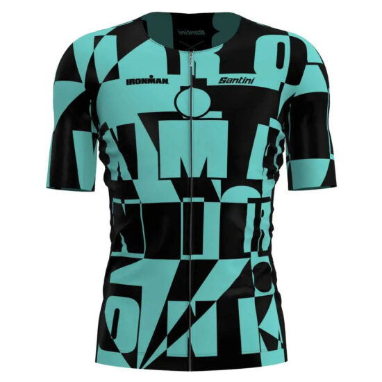 Santini Enigma X Ironman Short Sleeve Jersey XS Acqua - 2XL Acqua