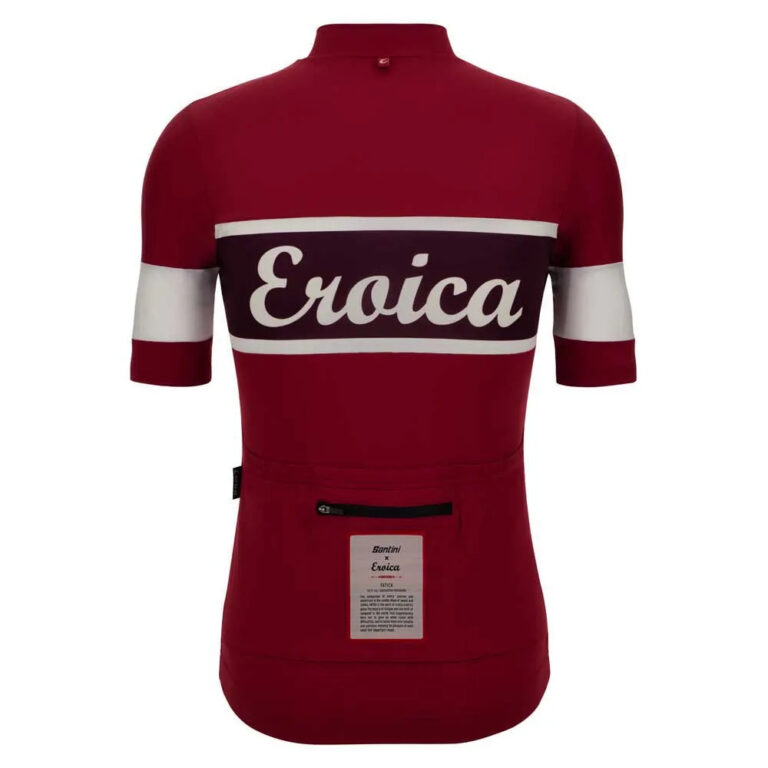 Santini Eroica Short Sleeve Jersey XS Bordeaux - M Bordeaux - Image 2