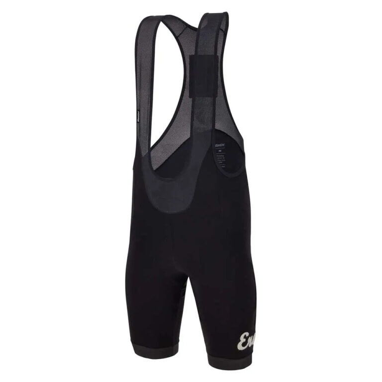 Santini Eroica Wool Bib Shorts XS Black - 4XL Black - Image 3