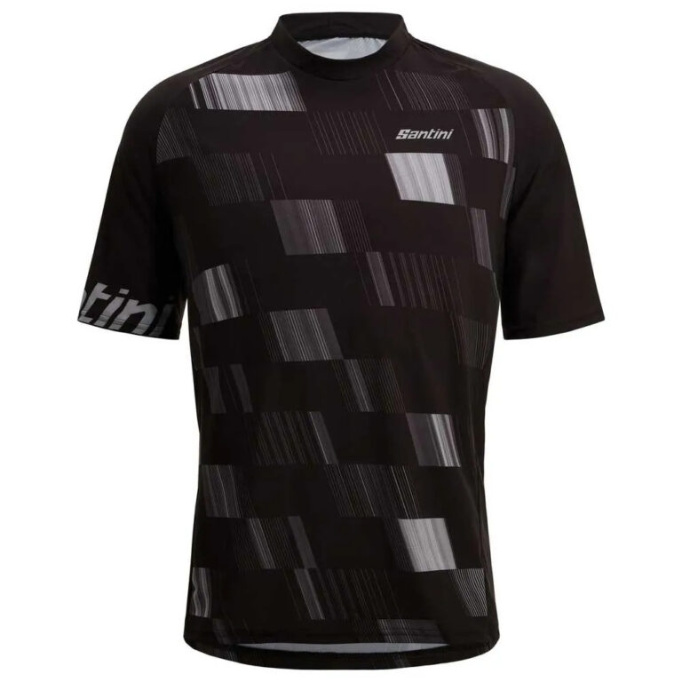 Santini Fibra Short Sleeve Enduro Jersey XS Black - L Black