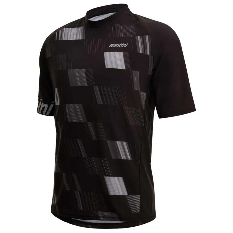 Santini Fibra Short Sleeve Enduro Jersey XS Black - L Black - Image 3