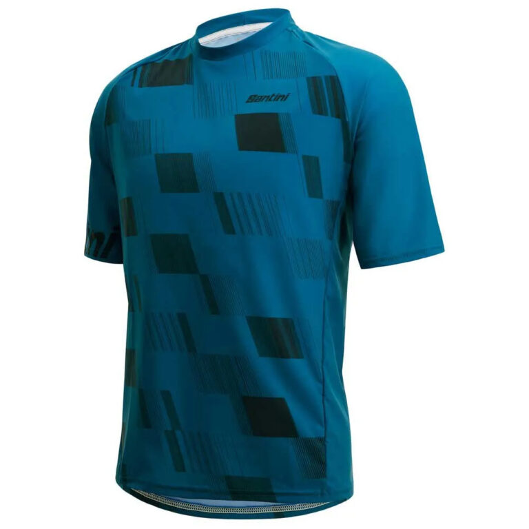 Santini Fibra Short Sleeve Enduro Jersey S Turquoise - L Turquoise - Image 3