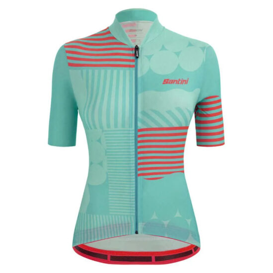 Santini Giada Optic Short Sleeve Jersey L Acqua Blue - XL Acqua Blue