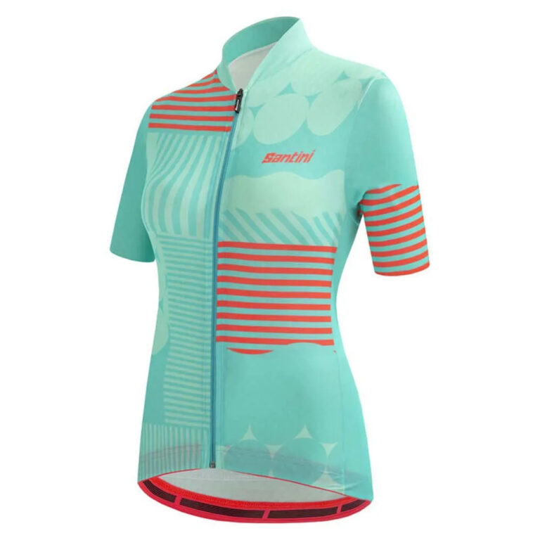 Santini Giada Optic Short Sleeve Jersey L Acqua Blue - XL Acqua Blue - Image 3