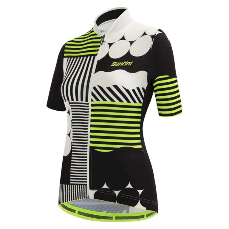 Santini Giada Optic Short Sleeve Jersey L White / Black - XL White / Black - Image 3