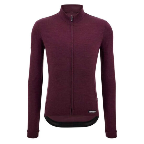 Santini Impetus Long Sleeve Jersey M Burgundy - 2XL Burgundy