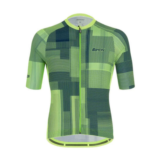 Santini Karma Kinetic Short Sleeve Jersey XS Fluo Green - S Fluo Green