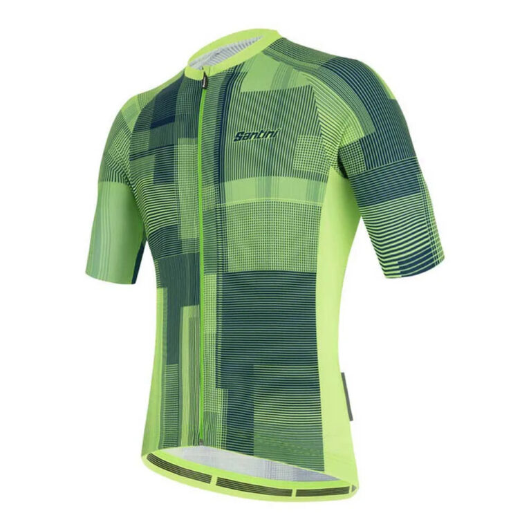 Santini Karma Kinetic Short Sleeve Jersey XS Fluo Green - S Fluo Green - Image 3