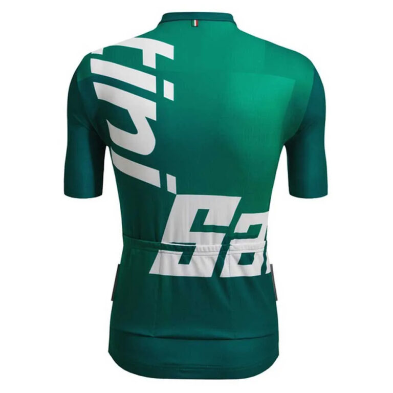 Santini Karma Logo Short Sleeve Jersey XS Green - Image 2