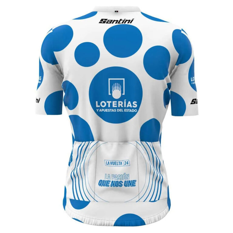 Santini La Vuelta Best Climber Short Sleeve Jersey XS Blue - 4XL Blue - Image 2