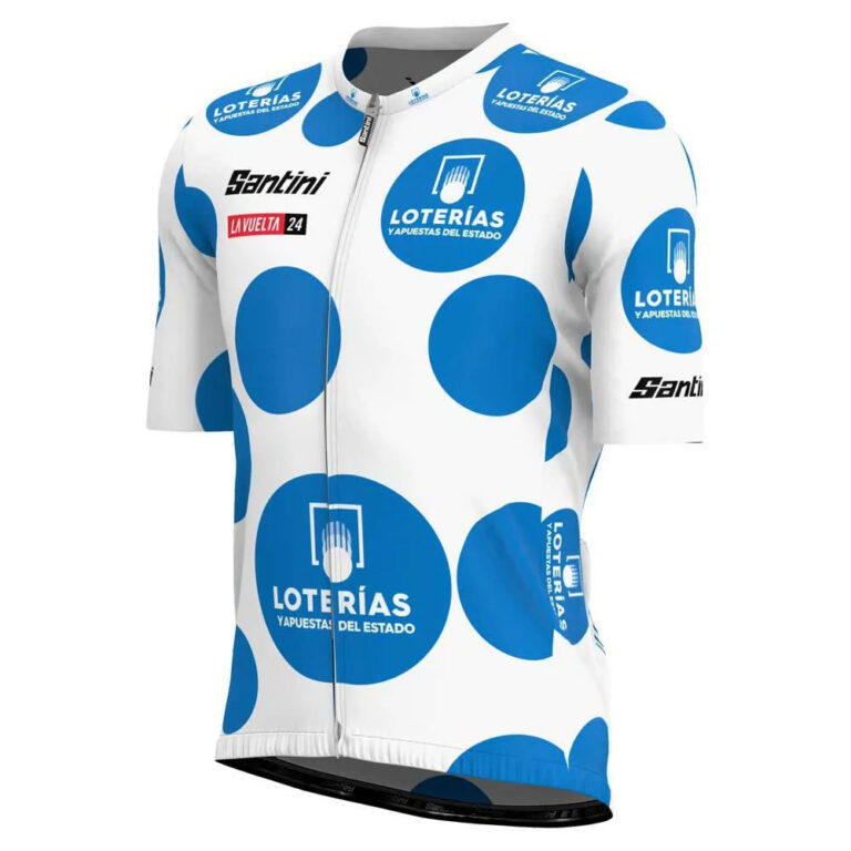 Santini La Vuelta Best Climber Short Sleeve Jersey XS Blue - 4XL Blue - Image 3