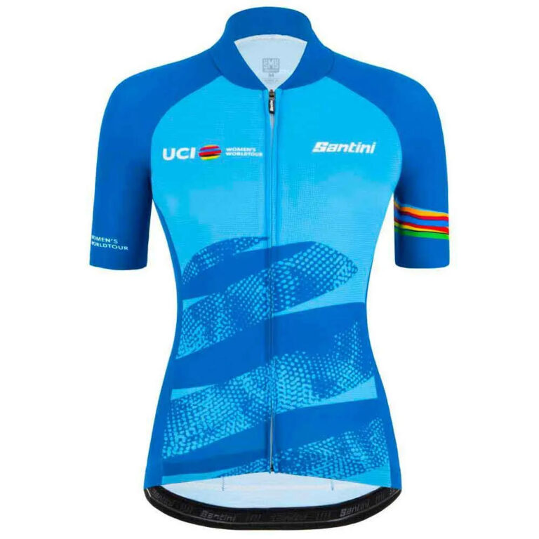 Santini Leader UCI World Tour Short Sleeve Jersey S Blue - 2XL Blue