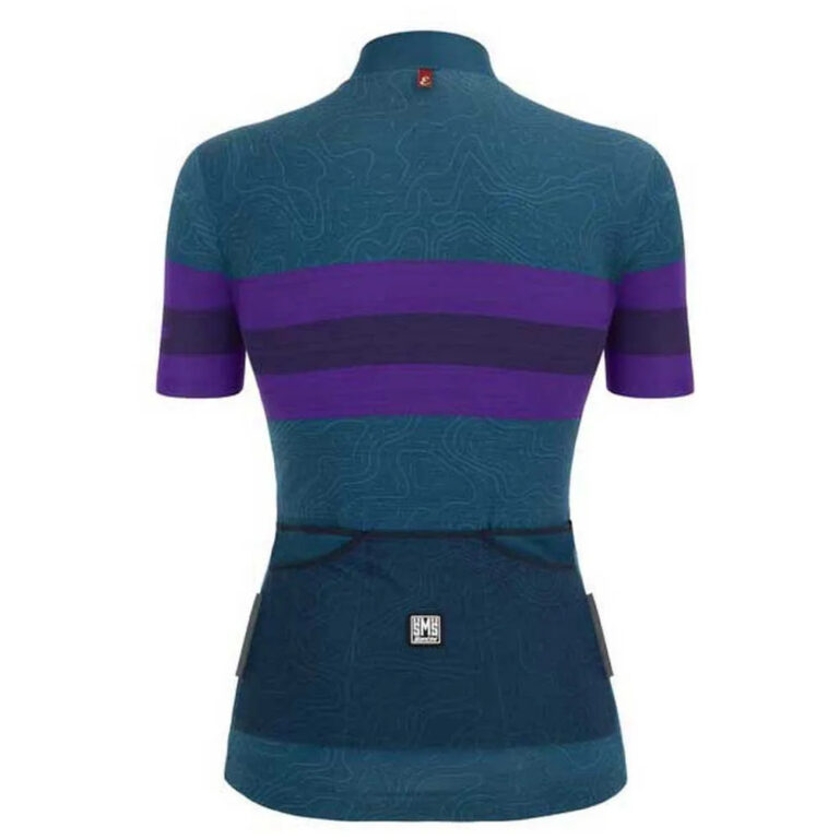 Santini Nova Eroica Opera Short Sleeve Jersey L Green / Blue - Image 2