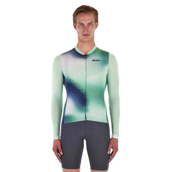 Santini Ombra Eco Sleek Long Sleeve Jersey 2XS Green - 3XL Green