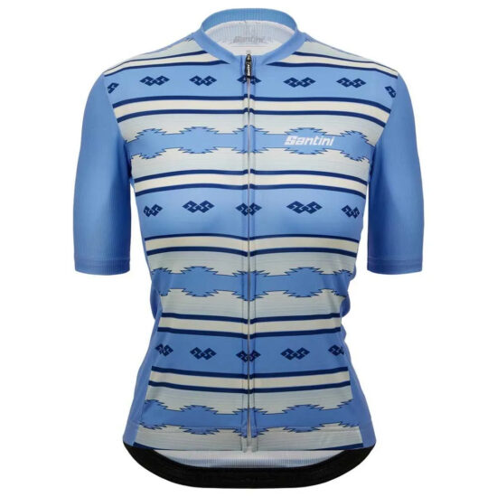 Santini Pendelton Short Sleeve Jersey S Sky Blue - XL Sky Blue