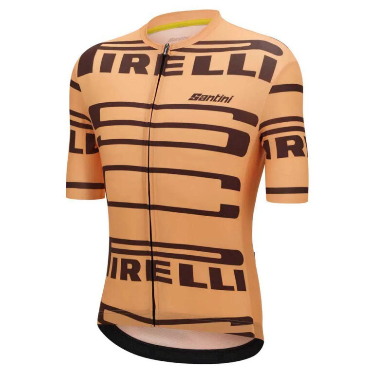 Santini Pirelli Short Sleeve Jersey XS Orange Fluo - 2XL Orange Fluo - Image 3