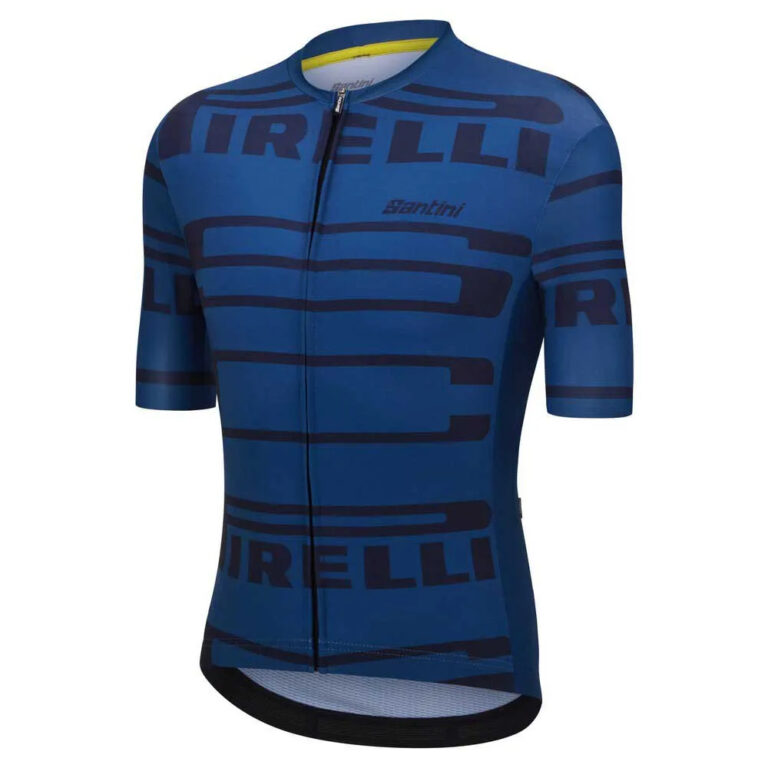 Santini Pirelli Short Sleeve Jersey XS Petrol - 4XL Petrol - Image 3