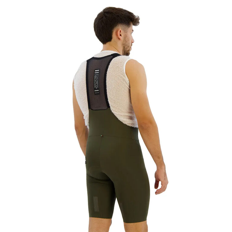 Santini Plush Bib Shorts XS Military Green - 4XL Military Green - Image 7