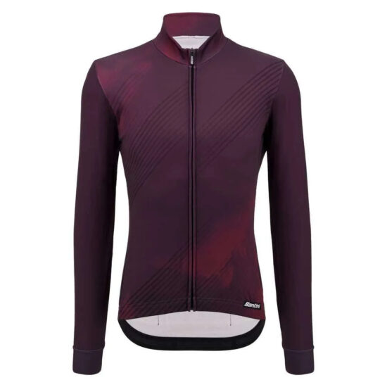 Santini Pure Dye Long Sleeve Jersey S Burgundy - 4XL Burgundy