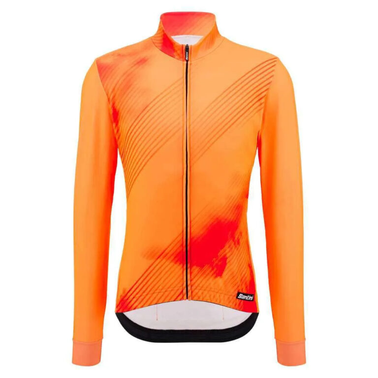 Santini Pure Dye Long Sleeve Jersey XS Fluo Orange - S Fluo Orange