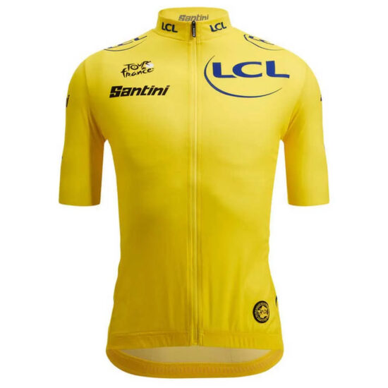 Santini Replica Tour De France Overall Leader Short Sleeve Jersey XS Yellow - 5XL Yellow