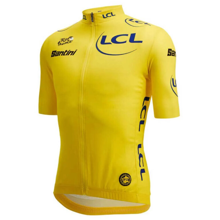 Santini Replica Tour De France Overall Leader Short Sleeve Jersey XS Yellow - 5XL Yellow - Image 3