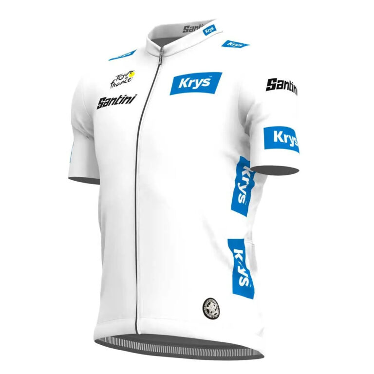 Santini Tour De France Fan Line Best Young Rider Short Sleeve Jersey L White - Image 3