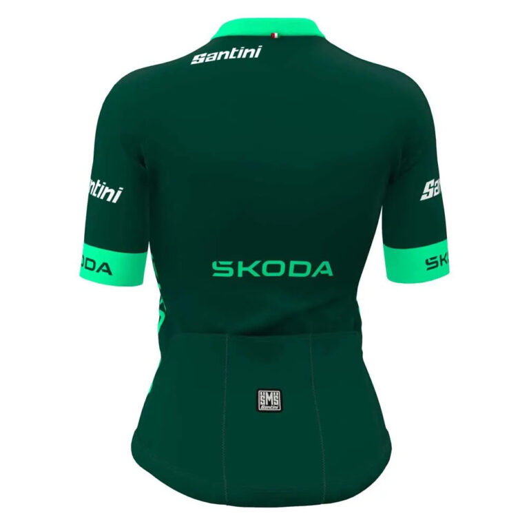 Santini Tour De France Femme Avec Zwift Best Sprinter Leader Short Sleeve Jersey S Green - 2XL Green - Image 2