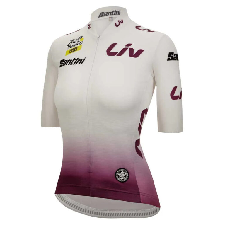 Santini Tour De France Femme Avec Zwift Best Young Leader Short Sleeve Jersey XS White - 2XL White - Image 3