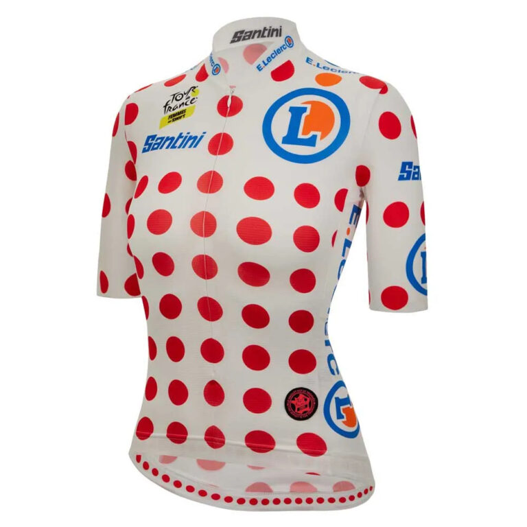 Santini Tour De France Femme Avec Zwift GPM Leader Short Sleeve Jersey M Red / White - XL Red / White - Image 3