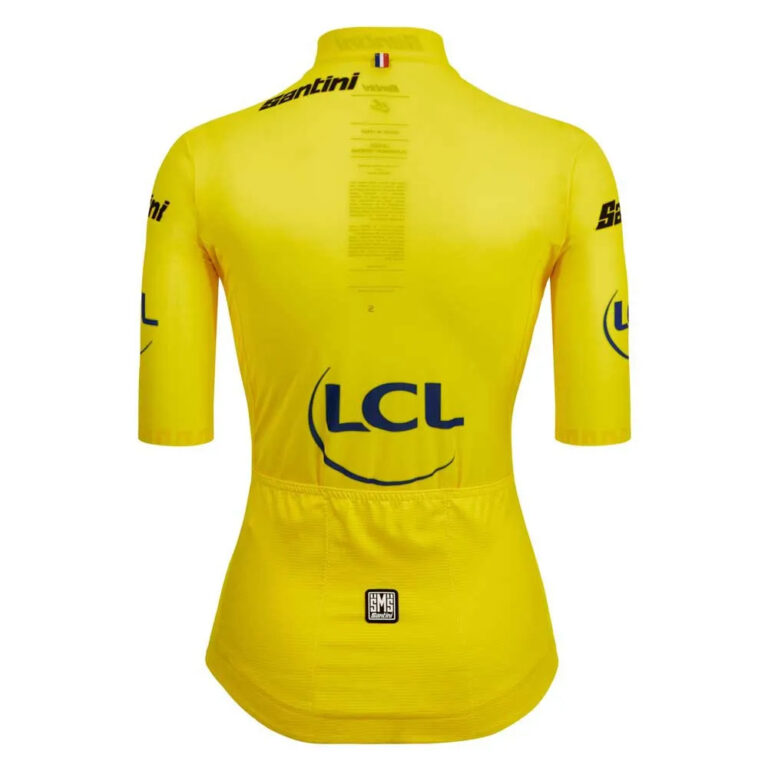 Santini Tour De France Femme Avec Zwift Overall Leader Short Sleeve Jersey S Yellow - 4XL Yellow - Image 2