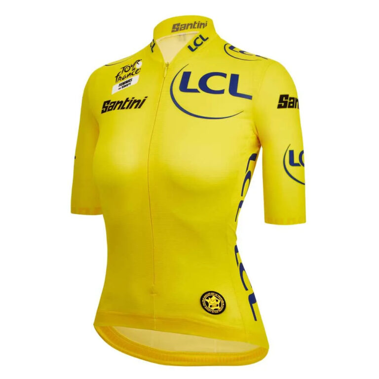 Santini Tour De France Femme Avec Zwift Overall Leader Short Sleeve Jersey S Yellow - 4XL Yellow - Image 3